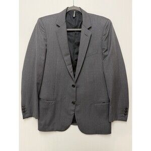 Christian Dior Jacket Mens Size 48 Gray 100% Wool Two Button Blazer Italy Made